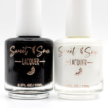 Load image into Gallery viewer, Black Velvet and White Silk Duo